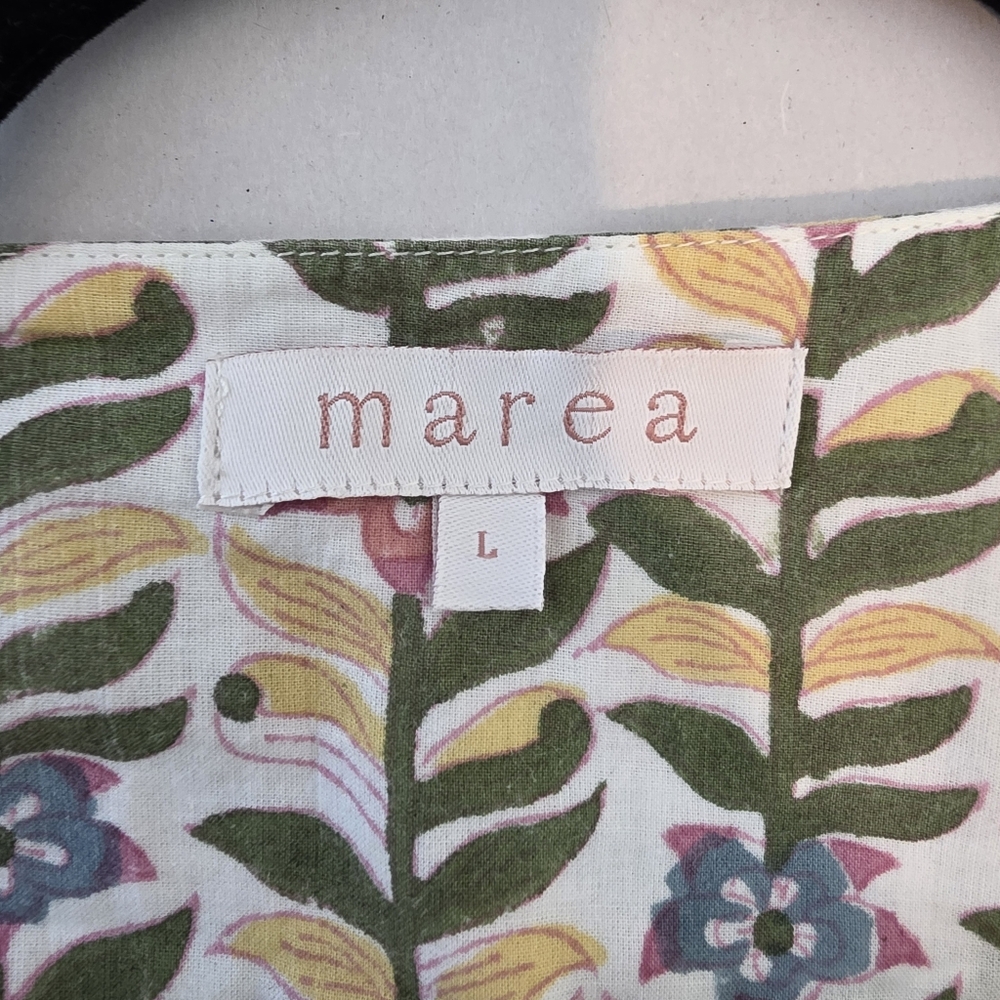 Marea Solana Floral Marigold Dress Size Large - Picture 7 of 14